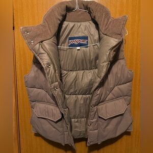 Jansport Taupe Quilted Vest
